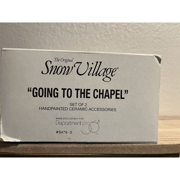 DEPT 56 SNOW VILLAGE‎ GOING TO THE CHAPEL 5476-3 SET 2 In Box Figures - Picture 5 of 5
